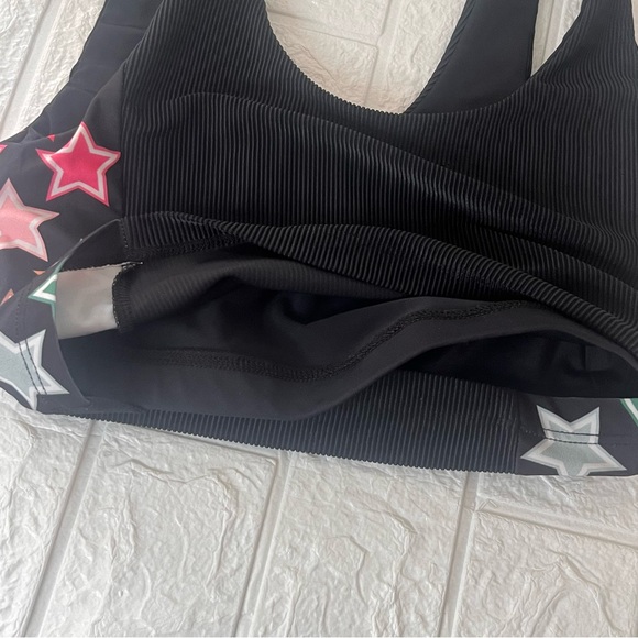 Beach Riot Black Tessa Top Fantasy Star Ribbed Size Small - Picture 6 of 8